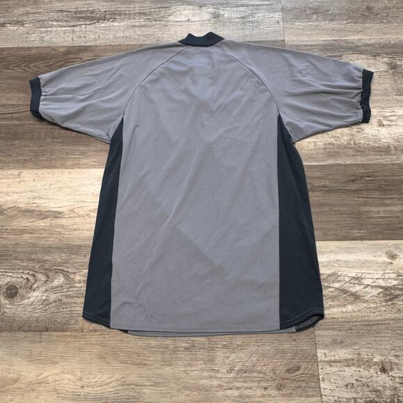 Nike ACG Gray Colorblock Men M Base Layer 1/4 Zip Performance Shirt Short Sleeve - Picture 2 of 8